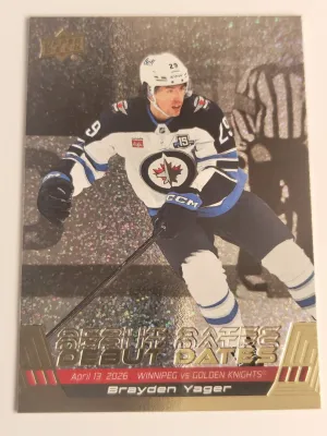 2026-27 Upper Deck Series 1 Brayden Yager Debut Dates Speckle #DD-10