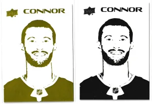 2026-27 Upper Deck Series 1 Kyle Connor Stencils Yellow 262/299 and Base #ST-19