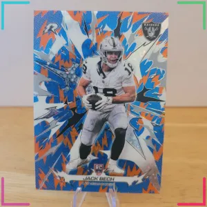 2026 Topps Resurgence #148 Jack Bech Blue and Orange Spark Parallel Raiders RC