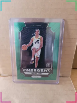 Cody Williams 2024-25 Panini Prizm RC Emergent Green #12 Jazz