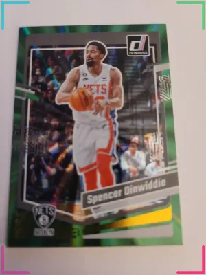 Spencer Dinwiddie, Holo Green Laser #45 - 2023-24 Panini Donruss