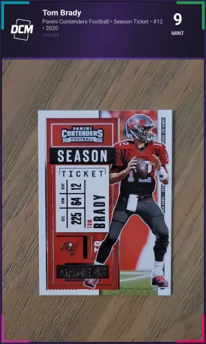 Tom Brady - Panini Contenders Football - #12 - 2020 - DCM 9 - Mint