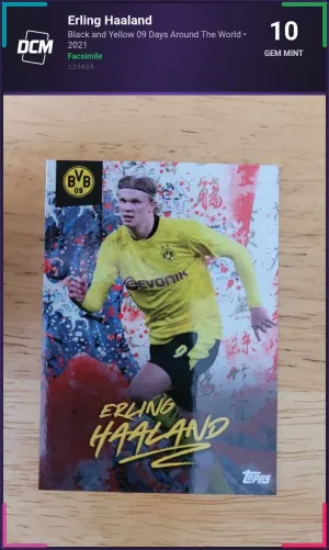 Erling Haaland - Black and Yellow 09 Days Around The World - DCM 10 - Gem Mint
