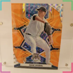 2022 Panini Mosaic - Tarik Skubal #42 Reactive Orange Mosaic Prizm