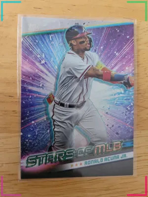 Ronald Acuna Jr. 2024 Topps Series 1 Topps Chrome STARS OF MLB #SMLB-3 Braves