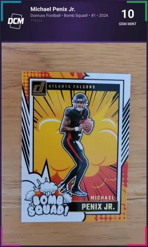 Michael Penix Jr. - Bomb Squad - Donruss Football - 2024 - DCM 10 - Gem Mint