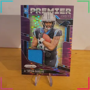 2024 Panini Prizm - Premier Jerseys Ja'Tavion Sanders #PJ-JTS Purple Pulsar...