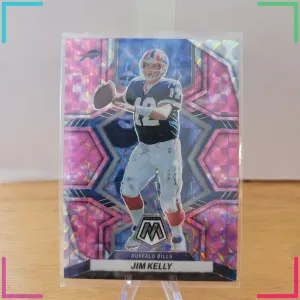 2022 Panini Mosaic - Jim Kelly #26 Camo Pink Mosaic Prizm