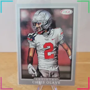 Chris Olave RC, 2021 Sage “Artistry” Rookie. Ohio State Buckeyes.