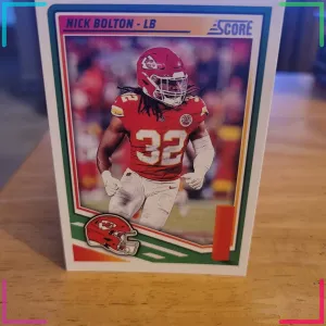 2025 Panini Score Green Parallel Nick Bolton #9 - Kansas City Chiefs