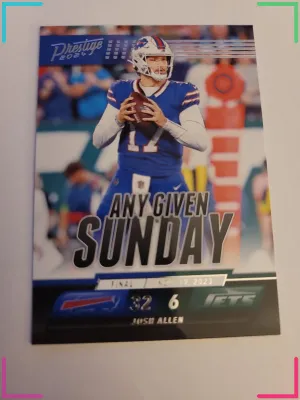 2024 Prestige Football Any Given Sunday Josh Allen #AGS-JAN Buffalo Bills