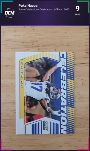 Puka Nacua - Score Celebration - #CPNA - 2025 - DCM 9 - Mint