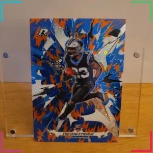 2025 Topps Resurgence #114 Trevor Etienne Blue & Orange Spark Refractor