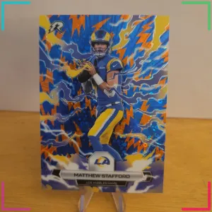 2025 Topps Resurgence NFL Matthew Stafford Los Angeles Rams Blue Orange Spark SP