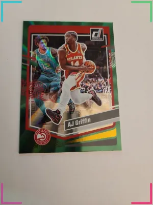 2023-2024 Donruss Basketball AJ Griffin Atlanta Hawks Green Laser NBA #93