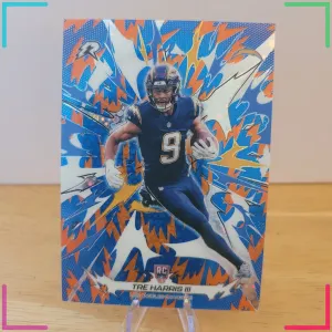 2026 Topps Resurgence Tre Harris III Blue Orange Spark RC #151 Chargers Rookie