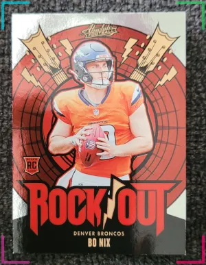 Bo Nix 2024 Panini Absolute - Rock Out #RO-BNX (RC)