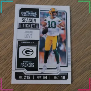 2022 Panini Contenders Football Jordan Love #39 Season Ticket Green Bay Packers