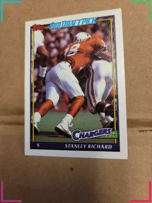 1991 Topps - Stanley Richard #417 (RC) San Diego Chargers