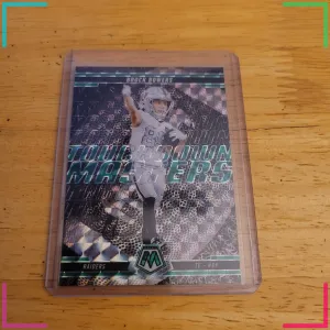 2025 Panini Mosaic - Touchdown Masters Brock Bowers #2 Green Mosaic Prizm