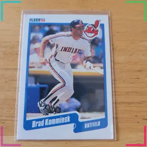 1990 Fleer Baseball Card #496 Brad Komminsk - Cleveland Indians