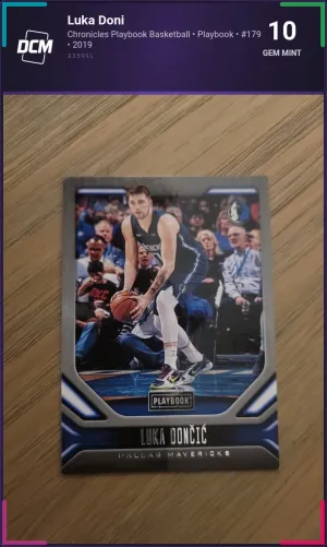 Luka Dončić - Chronicles Playbook Basketball - #179 - 2019 - DCM 10 - Gem Mint