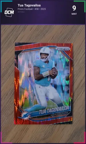 Tua Tagovailoa - Prizm Football - #58 - 2025 - DCM 9 - Mint