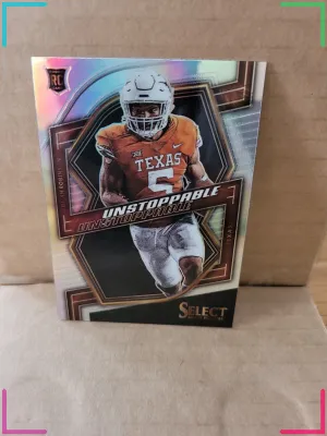 Bijan Robinson Panini Select Draft Picks 2023 Unstoppable Insert #UN-5 Texas
