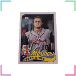 2020 Topps Update #1 Prospect 1989 Draft Pick Evan White Mariners P1