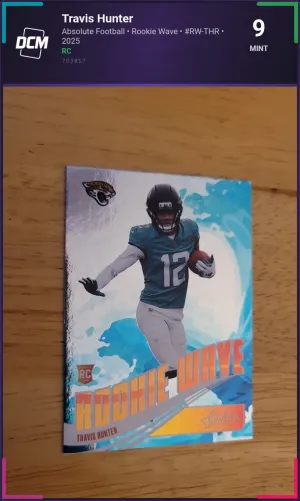 Travis Hunter - Rookie Wave - Absolute Football - #RW-THR - 2025 - DCM 9 - Mint