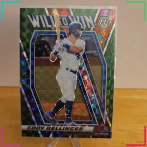 2021 Panini Mosaic Will to Win Green Mosaic Prizm Cody Bellinger #WTW1 Dodgers