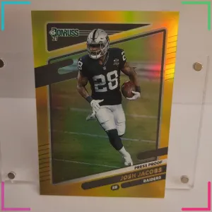 2021 Panini Donruss -Josh Jacobs Press Proof Gold Raiders