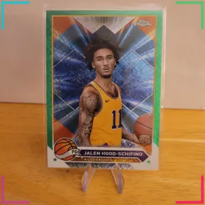2023-24 Topps Chrome - Jalen Hood-Schifino #35 Green Topps Refractor (RC)