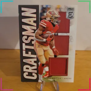 2020 Panini Donruss Elite Matt Breida CRAFTSMAN Jersey Relic 49ers #CJ-MB