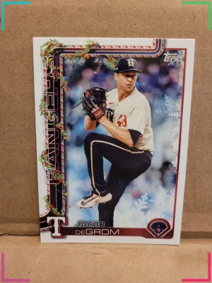 Jacob deGrom 2025 Topps Holiday Base Texas Rangers #H196