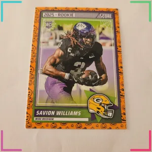 2025 Score - Rookies Savion Williams #54 Pumpkin (RC) Green Bay Packers