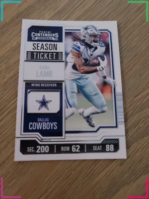 2023 Panini Contenders - Season Ticket CeeDee Lamb #27 - Dallas Cowboys