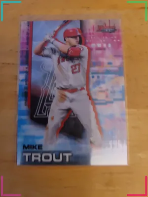 2021 Bowman's Best Refractor 1 Mike Trout Los Angeles Angels Baseball Card