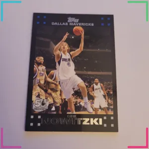 2007-08 Topps #41 Dirk Nowitzki Mavericks Basketball Card Black Border