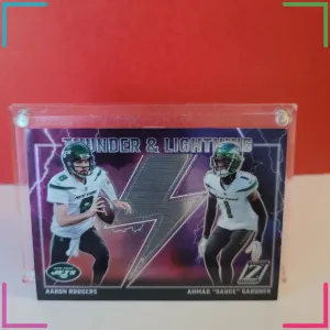 2023 Panini Zenith Thunder & Lightning Aaron Rodgers Ahmad "Sauce" Gardner #16