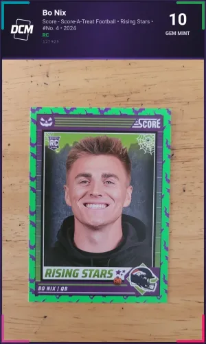 Bo Nix - Score - Score-A-Treat Football - #No. 4 - 2024 - DCM 10 - Gem Mint