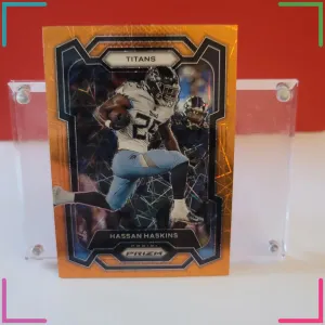 2023 Panini Prizm Hassan Haskins #285 Orange Ice