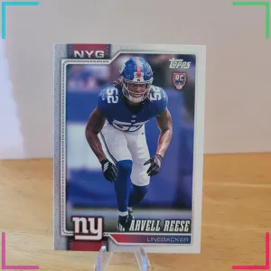 Arvell Reese RC 2026 Topps Flagship New York Giants 1st Rookie