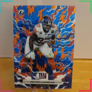 2025 Topps Resurgence - Dexter Lawrence #74 Blue & Orange Spark Giants