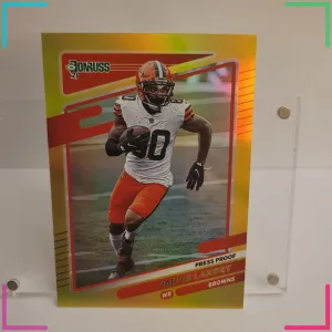 JARVIS LANDRY 2021 Panini Donruss Gold Holo Press Proof #201 - Cleveland Browns