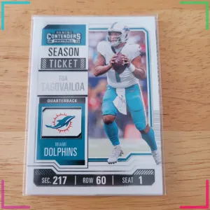 2023 Contenders Football #64 Tua Tagovailoa Miami Dolphins Season Ticket Card
