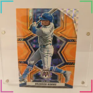 2022 Panini Mosaic - Brandon Nimmo #147 Reactive Orange Mosaic Prizm