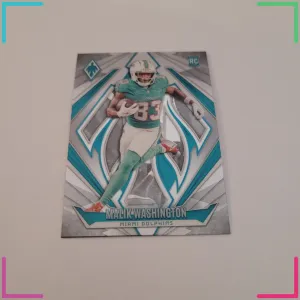 2024 Phoenix Football Malik Washington RC #222 Silver Prizm Miami Dolphins