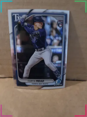 Curtis Mead 2024 Bowman Chrome Tampa Bay Rays ROOKIE! #49