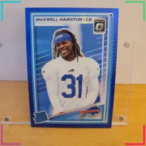 2025 Donruss Optic #286 Maxwell Hairston RC BLUE HYPER PRIZM Bills Rated Rookie